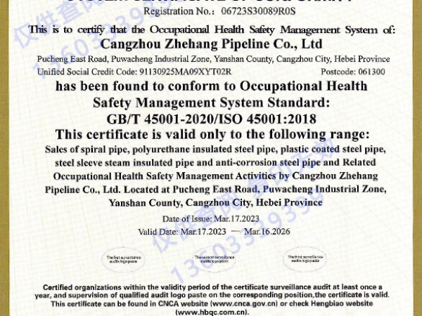 ISO45001 OCCUPATIONAL HEALTH SAFETYMANAGEMENTSYSTEM 